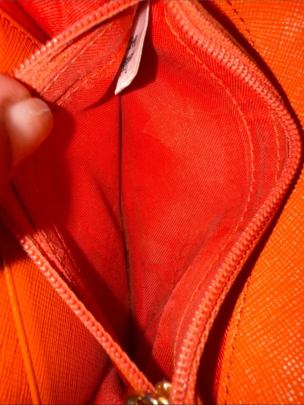 MCM Visetos Flap Wallet with Push-Lock Clasp preowned